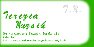 terezia muzsik business card